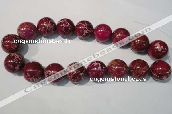 CDE765 15.5 inches 24mm round dyed sea sediment jasper beads