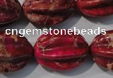 CDE769 15.5 inches 18*25mm star fruit shaped dyed sea sediment jasper beads