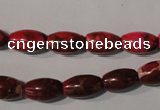 CDE777 15.5 inches 8*13mm rice dyed sea sediment jasper beads