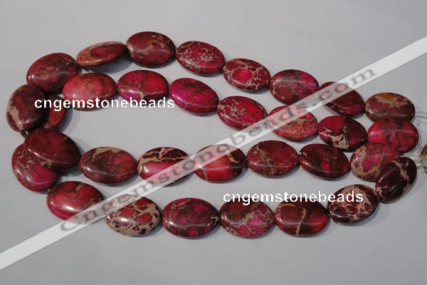 CDE783 15.5 inches 18*25mm oval dyed sea sediment jasper beads