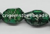 CDE79 15.5 inches 18*28mm faceted nuggets dyed sea sediment jasper beads