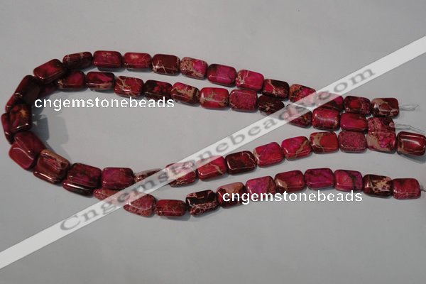 CDE796 15.5 inches 10*14mm rectangle dyed sea sediment jasper beads