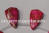 CDE798 Top-drilled 16*27mm flat teardrop dyed sea sediment jasper beads