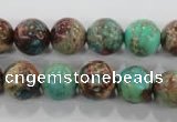 CDE805 15.5 inches 12mm round dyed sea sediment jasper beads wholesale