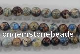 CDE812 15.5 inches 6mm round dyed sea sediment jasper beads wholesale