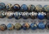 CDE813 15.5 inches 8mm round dyed sea sediment jasper beads wholesale