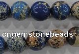 CDE816 15.5 inches 14mm round dyed sea sediment jasper beads wholesale