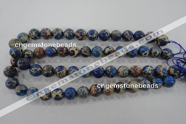 CDE816 15.5 inches 14mm round dyed sea sediment jasper beads wholesale