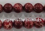 CDE825 15.5 inches 14mm round dyed sea sediment jasper beads wholesale