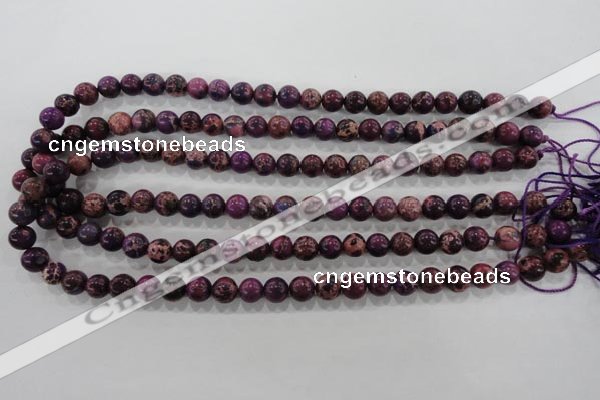 CDE832 15.5 inches 8mm round dyed sea sediment jasper beads wholesale