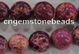 CDE836 15.5 inches 15mm round dyed sea sediment jasper beads wholesale