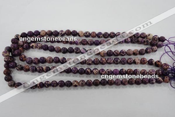 CDE842 15.5 inches 8mm round dyed sea sediment jasper beads wholesale