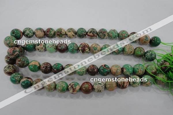 CDE855 15.5 inches 14mm round dyed sea sediment jasper beads wholesale