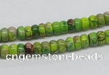 CDE86 15.5 inches 4*6mm rondelle dyed sea sediment jasper beads