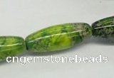 CDE89 15.5 inches 12*30mm rice dyed sea sediment jasper beads