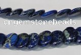 CDE911 15.5 inches 12mm flat round dyed sea sediment jasper beads