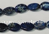 CDE913 15.5 inches 10*14mm oval dyed sea sediment jasper beads