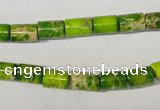 CDE919 15.5 inches 6*8mm tube dyed sea sediment jasper beads