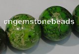 CDE925 15.5 inches 24mm round dyed sea sediment jasper beads