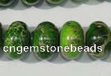 CDE928 15.5 inches 12*18mm rondelle dyed sea sediment jasper beads
