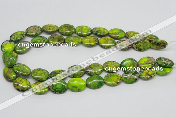 CDE93 15.5 inches 15*20mm oval dyed sea sediment jasper beads