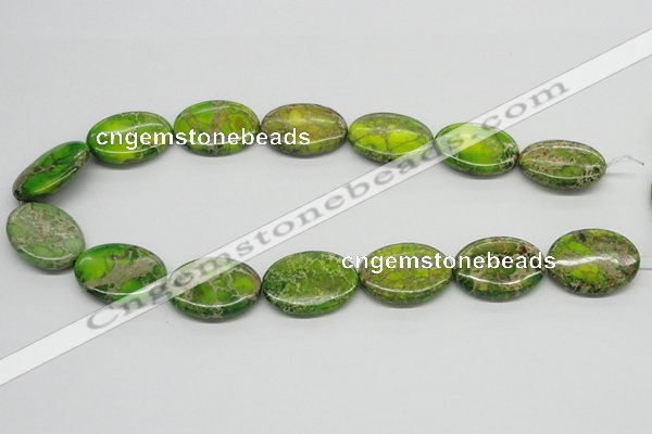 CDE94 15.5 inches 22*30mm oval dyed sea sediment jasper beads