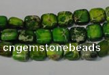 CDE944 15.5 inches 8*8mm square dyed sea sediment jasper beads