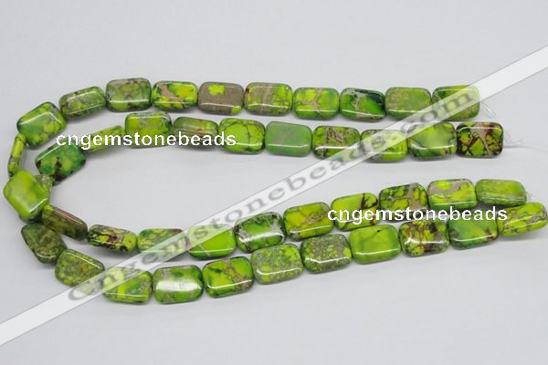CDE95 15.5 inches 13*18mm rectangle dyed sea sediment jasper beads