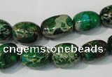 CDE960 15.5 inches 10*13mm nuggets dyed sea sediment jasper beads