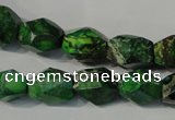 CDE963 15.5 inches 10*14mm faceted nuggets dyed sea sediment jasper beads