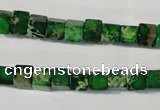 CDE969 15.5 inches 6*6mm cube dyed sea sediment jasper beads