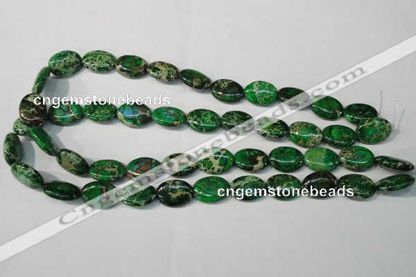 CDE972 15.5 inches 13*18mm oval dyed sea sediment jasper beads