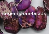 CDE981 15 inches 15*20mm – 25*48mm freeform dyed sea sediment jasper beads