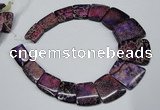 CDE991 Top drilled 18*25mm - 27*35mm trapezoid sea sediment jasper beads