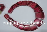 CDE992 Top drilled 18*25mm - 27*35mm trapezoid sea sediment jasper beads