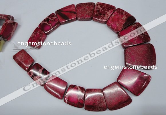 CDE992 Top drilled 18*25mm - 27*35mm trapezoid sea sediment jasper beads