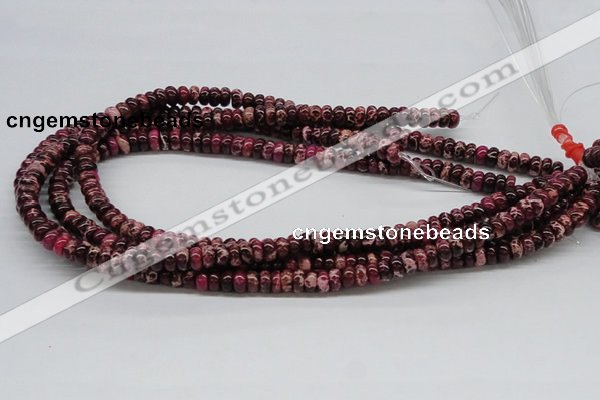 CDI06 16 inches 4*8mm rondelle dyed imperial jasper beads wholesale