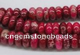 CDI07 16 inches 5*10mm rondelle dyed imperial jasper beads wholesale