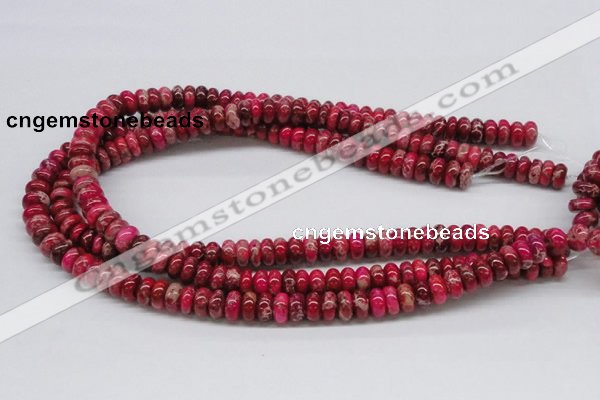 CDI07 16 inches 5*10mm rondelle dyed imperial jasper beads wholesale