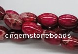 CDI09 16 inches 10*14mm rice dyed imperial jasper beads wholesale