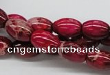 CDI09 16 inches 10*14mm rice dyed imperial jasper beads wholesale