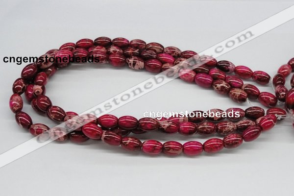 CDI09 16 inches 10*14mm rice dyed imperial jasper beads wholesale