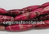 CDI10 16 inches 8*30mm rice dyed imperial jasper beads wholesale