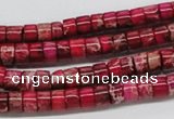 CDI11 16 inches 4*6mm cylinder dyed imperial jasper beads wholesale