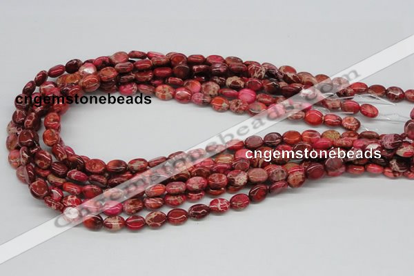 CDI12 16 inches 8*10mm oval dyed imperial jasper beads wholesale