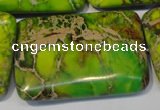 CDI130 15.5 inches 30*45mm rectangle dyed imperial jasper beads