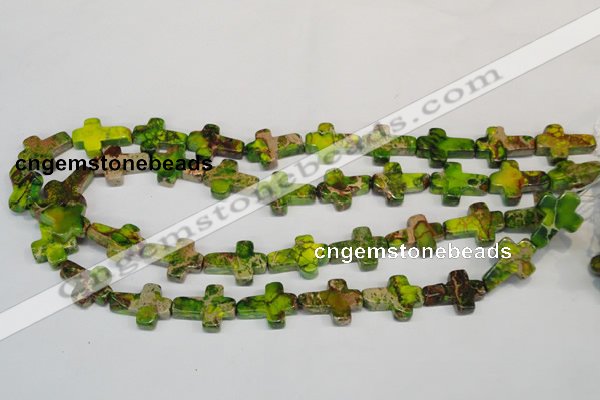 CDI131 15.5 inches 15*20mm cross dyed imperial jasper beads