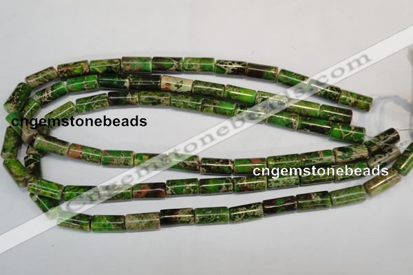 CDI141 15.5 inches 8*17mm tube dyed imperial jasper beads