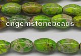 CDI147 15.5 inches 10*15mm rice dyed imperial jasper beads