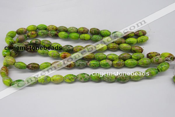 CDI147 15.5 inches 10*15mm rice dyed imperial jasper beads